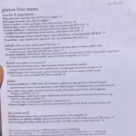 Allergy Menu